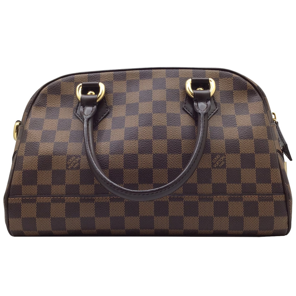 LOUIS VUITTON Damier Duomo Handbag Brown Checkered Pattern